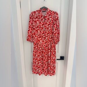M&S Floral Long Sleeve Dress